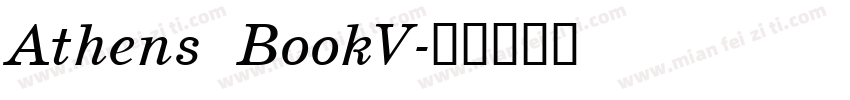 Athens BookV字体转换